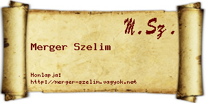 Merger Szelim névjegykártya